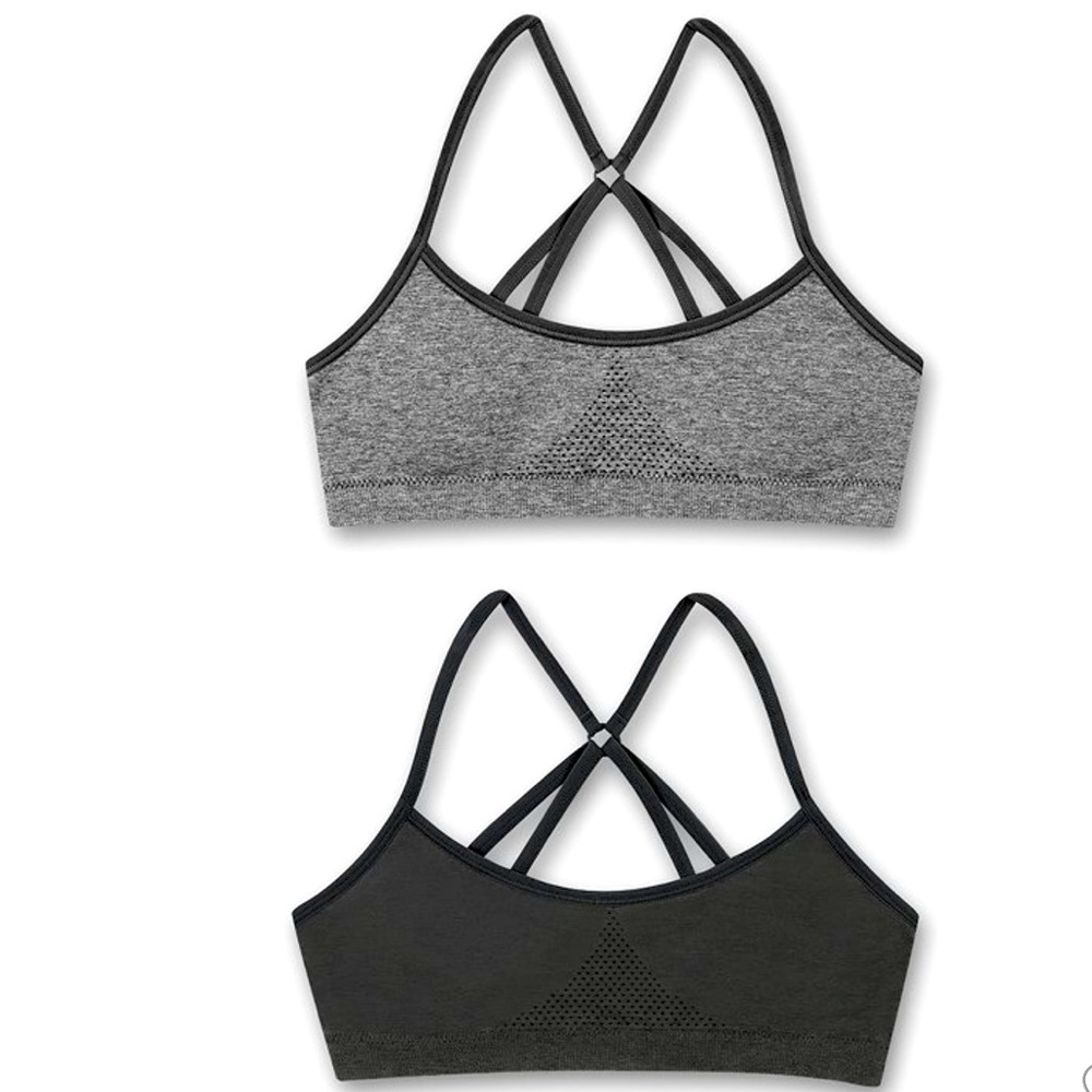 NWT Hanes Girls Seamless Wirefree Bralettes 3 Pack - Picture 2 of 4